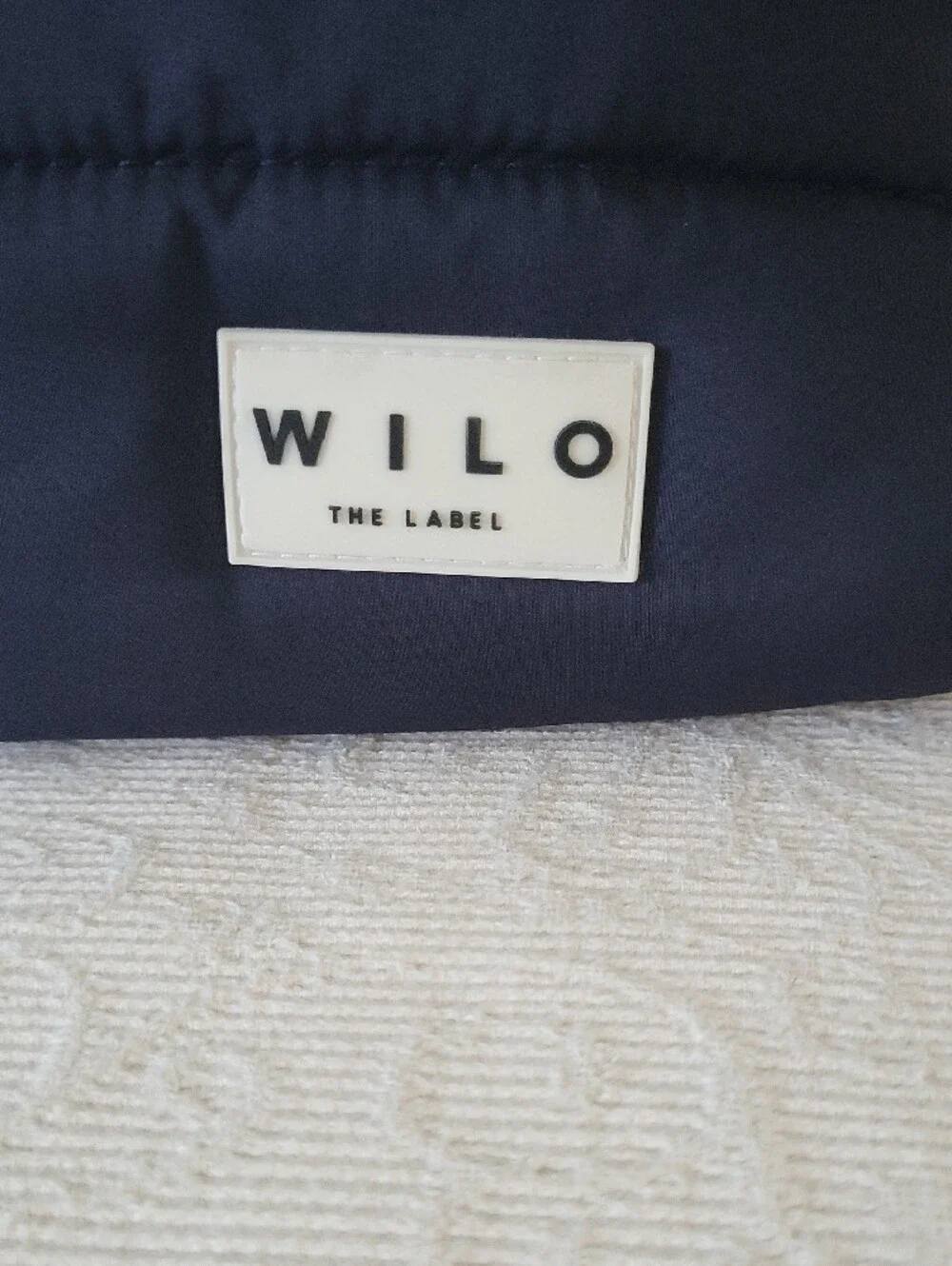 WILO Navy Quilted Laptop Tote - Padded Carry Handles
